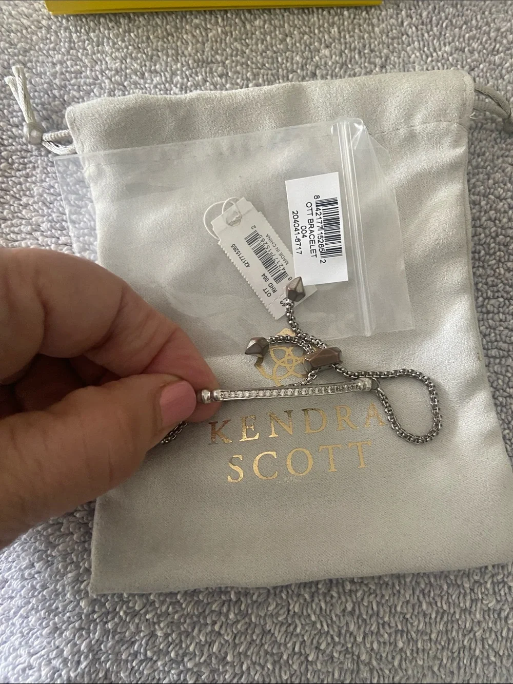 Kendra Scott Silver Tone Pave-Style Women's Bracelet